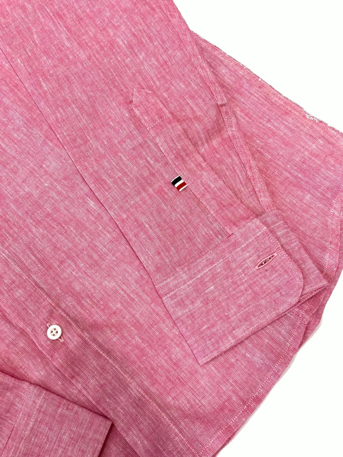 CAMICIA ROSA IN LINO E COTONE