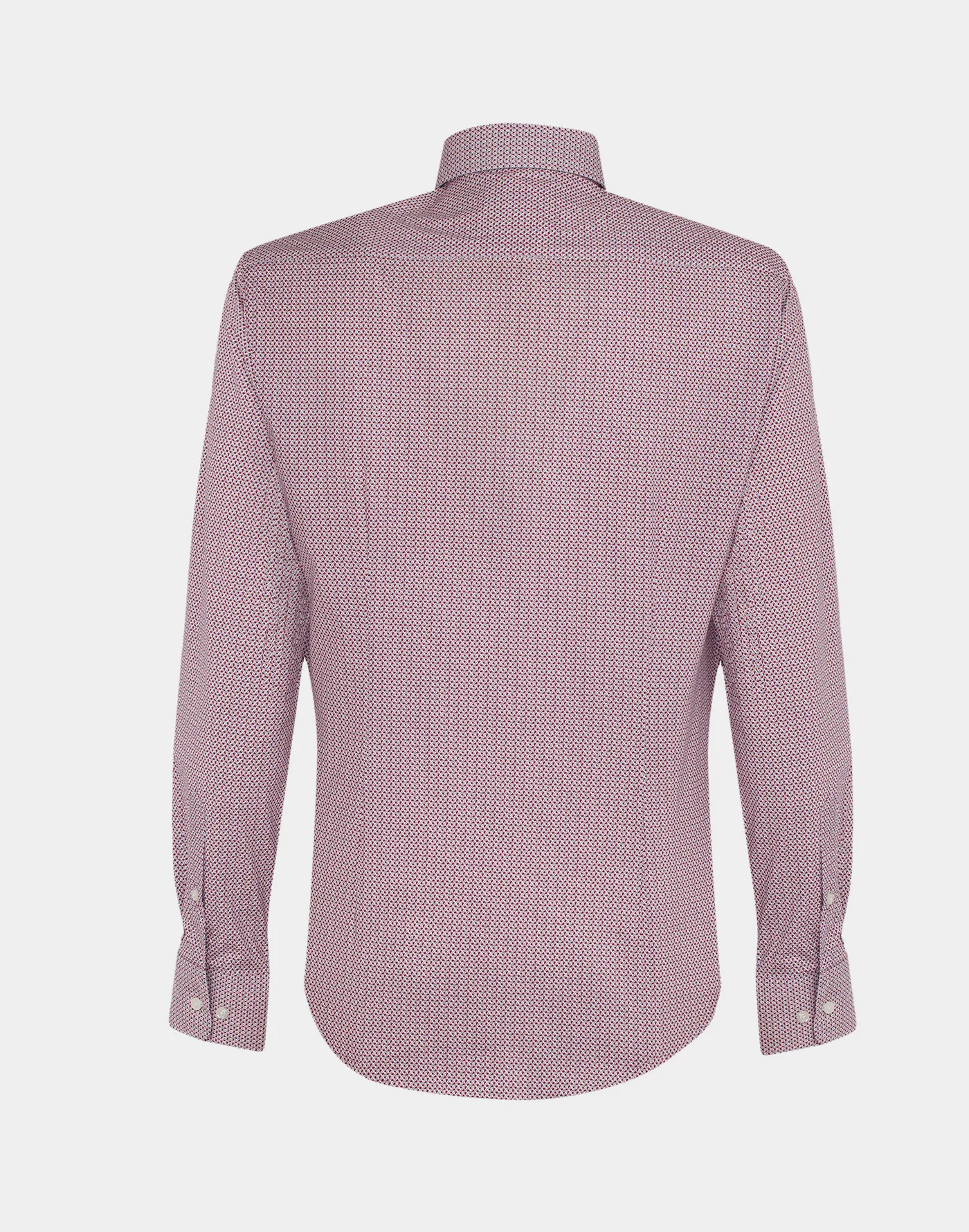 Camicia Rossa stampata in cotone Elasticizzato Super Slim Fit