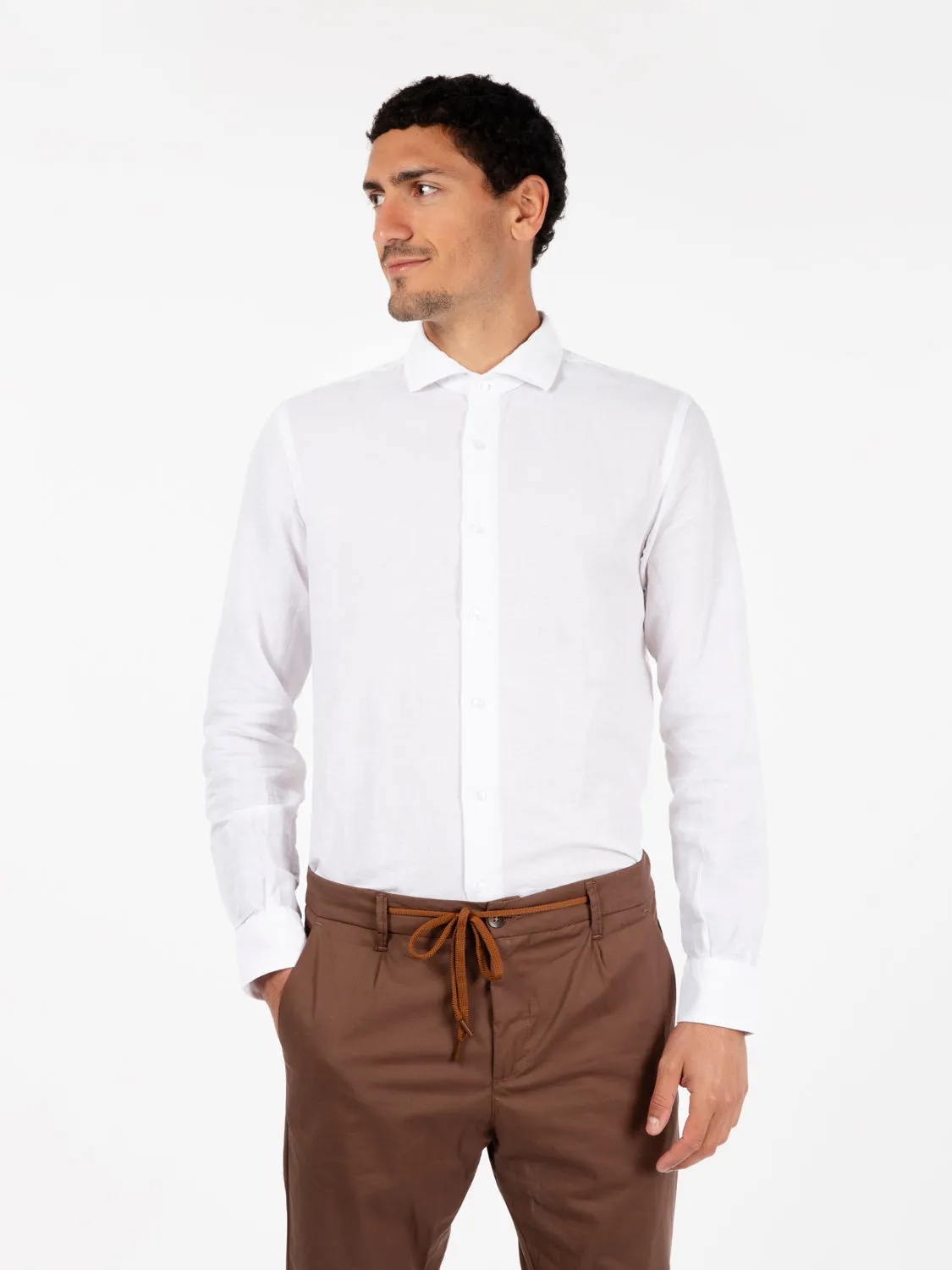 Camicia tinta unita bianca