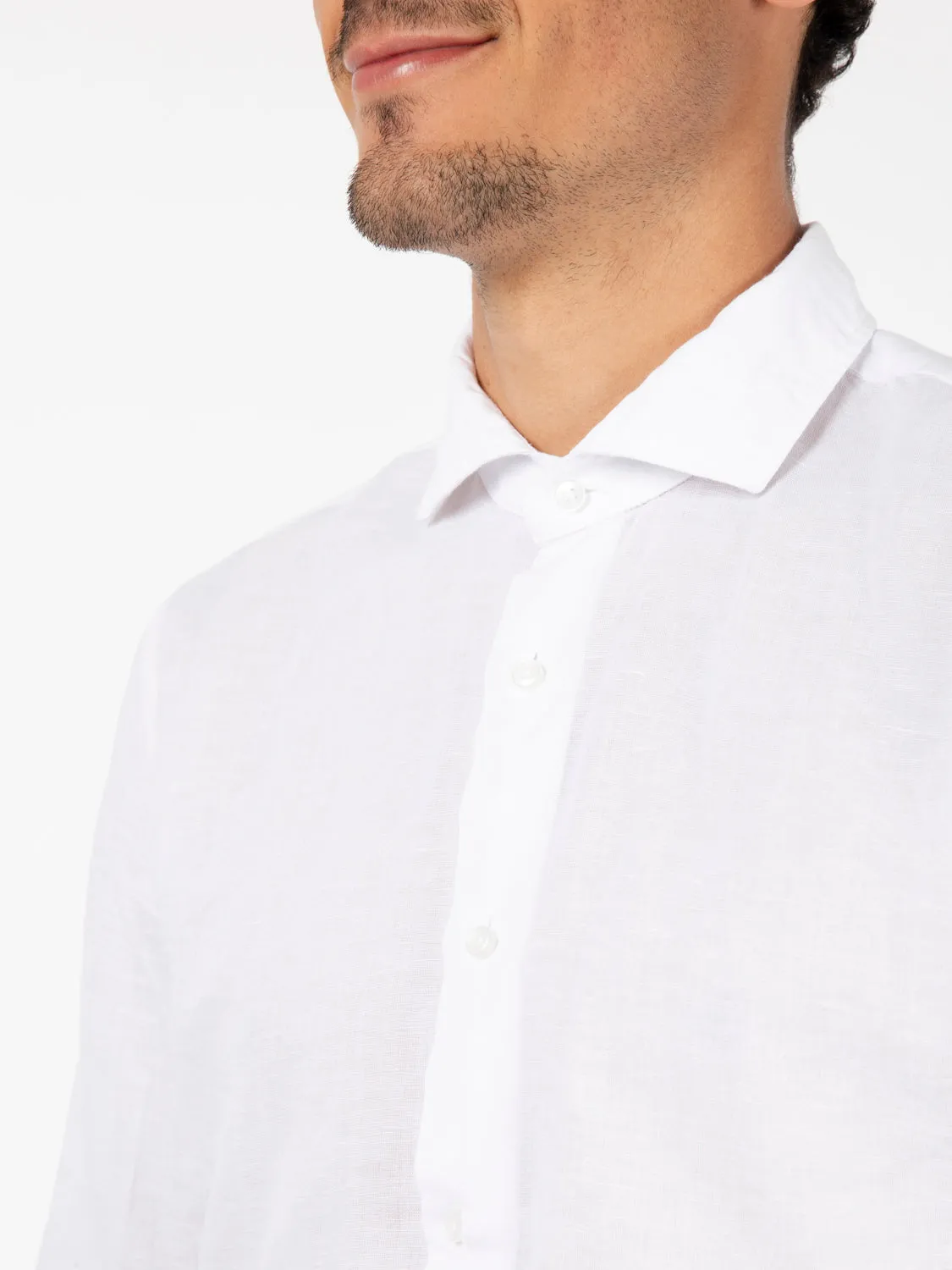 Camicia tinta unita bianca