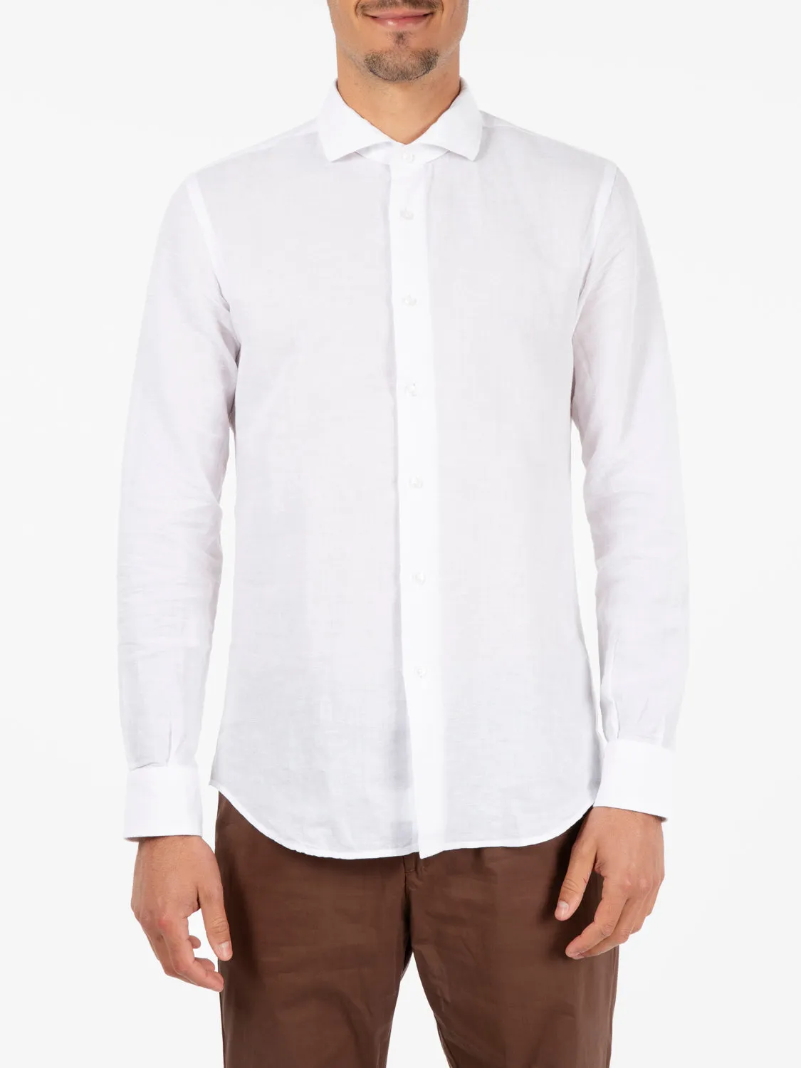 Camicia tinta unita bianca