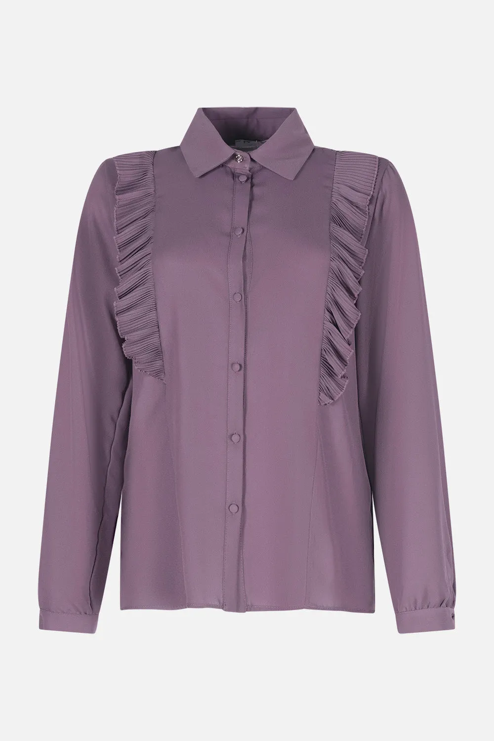 Camicia volant plissè