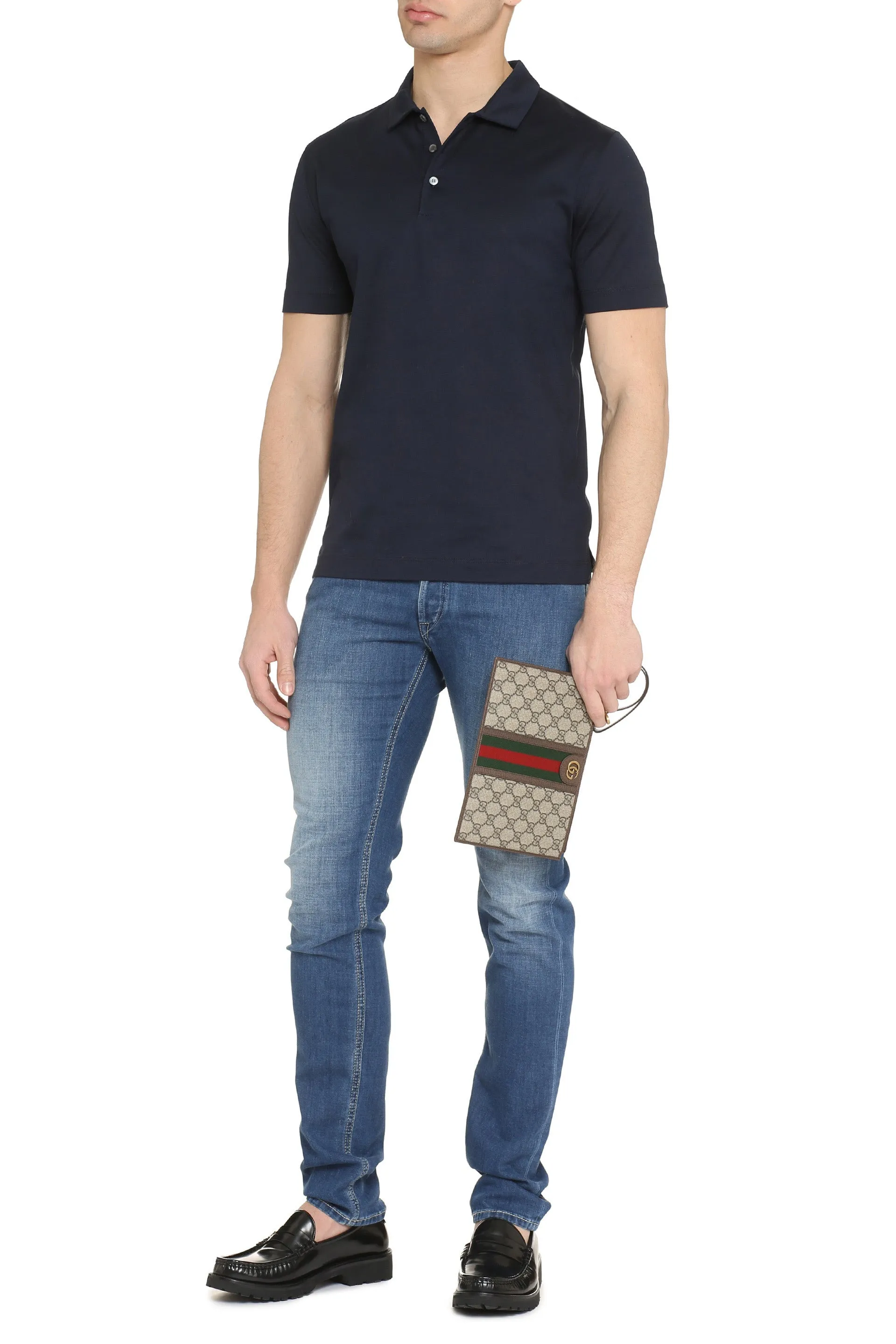 Canali Polo a maniche corte in cotone