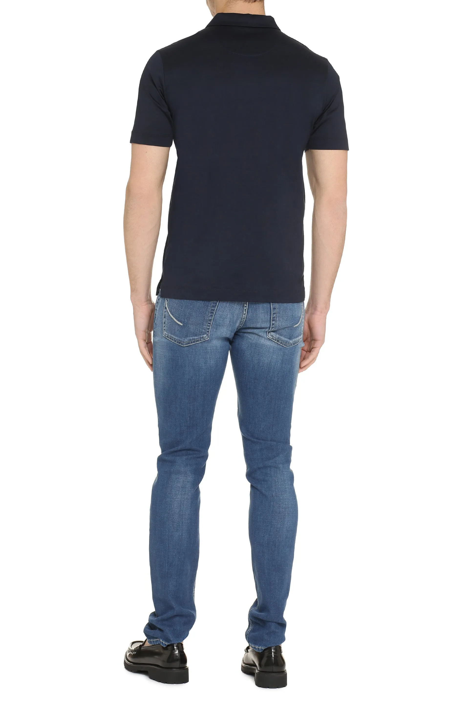 Canali Polo a maniche corte in cotone