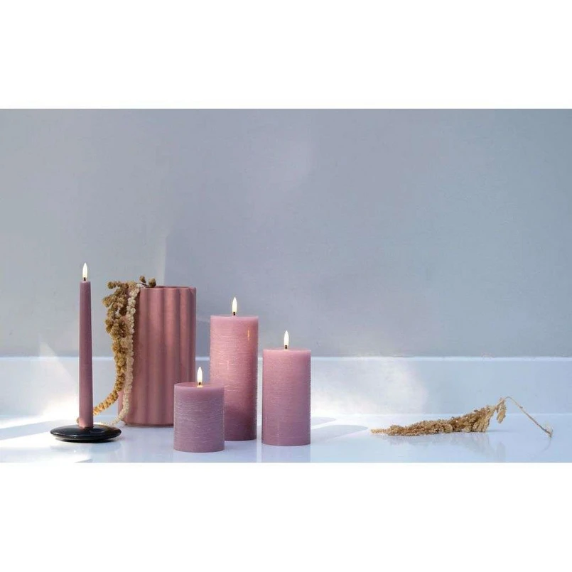 Candela LED 7,8 x 10,1 cm Rustic Dusty Rose - Uyuni Lighting | Acquista online