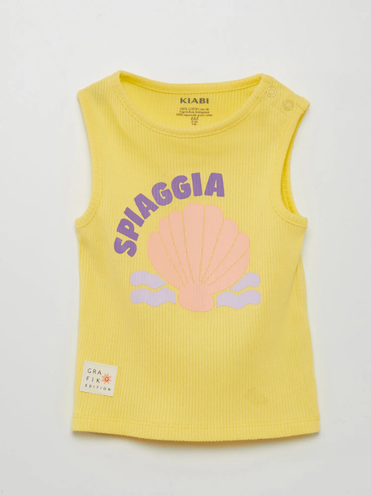 Canotta a coste - Grafik Edition - GIALLO