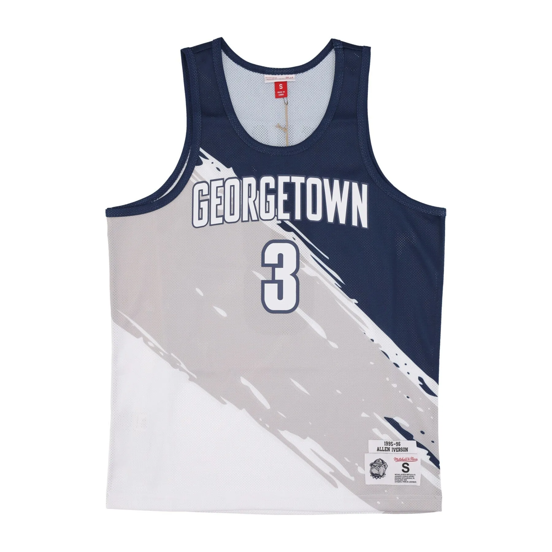 Canotta Basket Uomo Ncaa Paint Brush Mesh Tank No 3 Allen Iverson Geohoy Multi/white