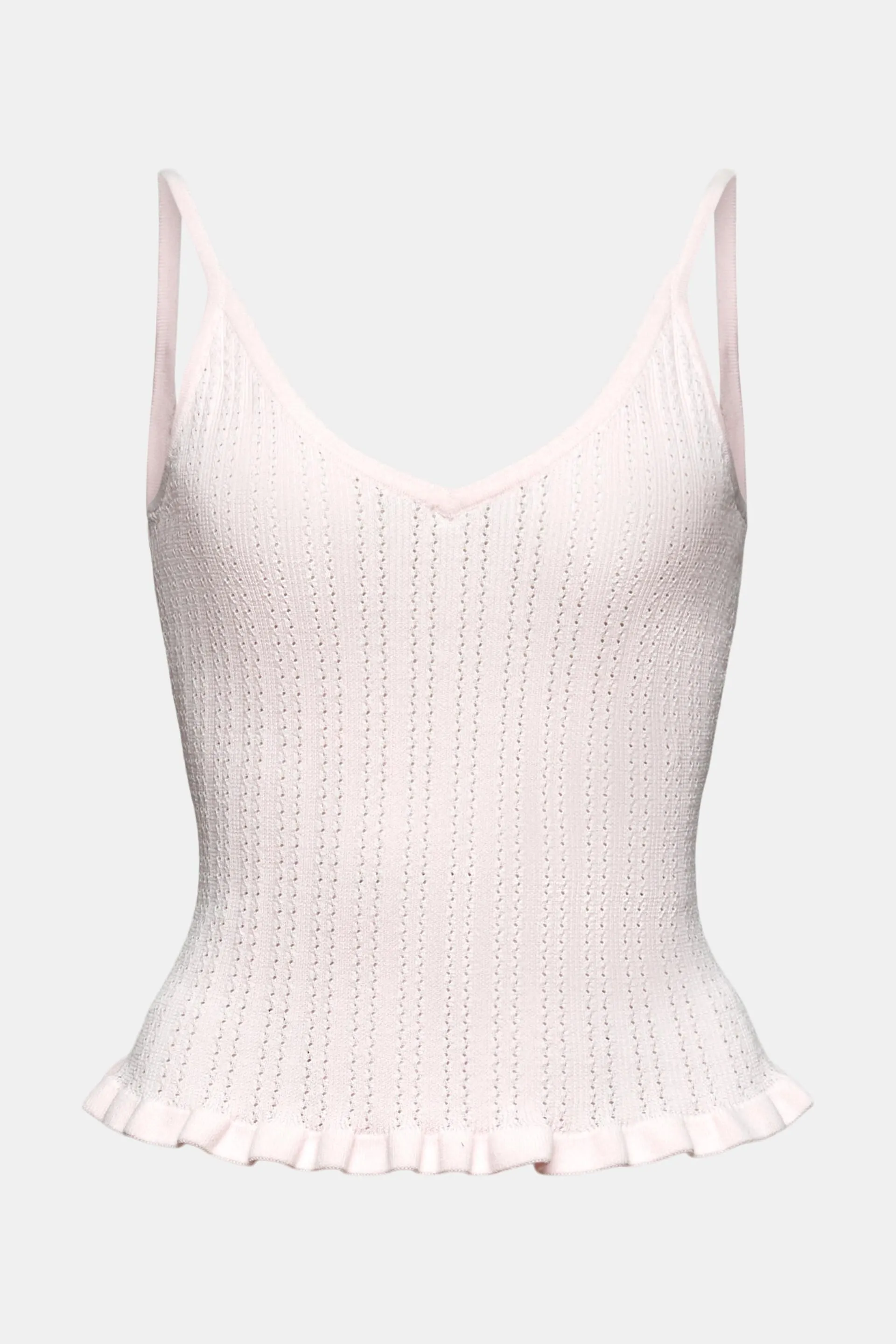Canotta in maglia pointelle