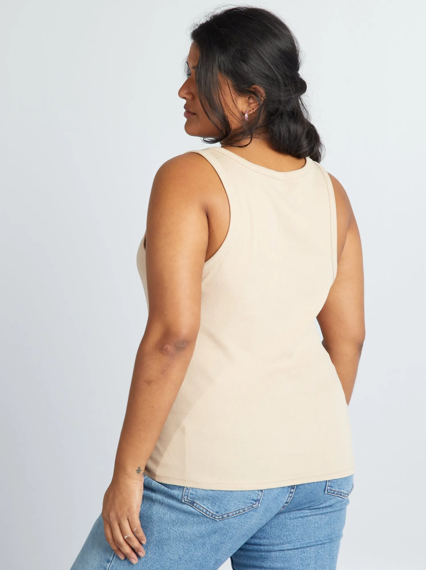 Canotta tinta unita - BEIGE