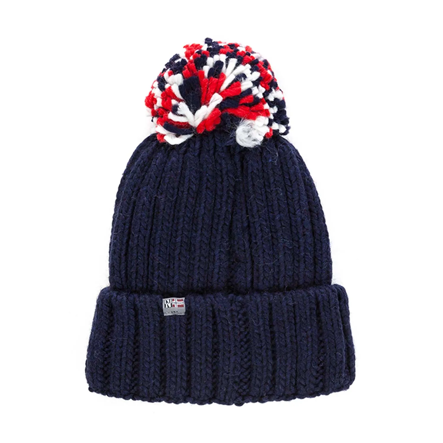 Cappellino Blu Con Pompon Unisex