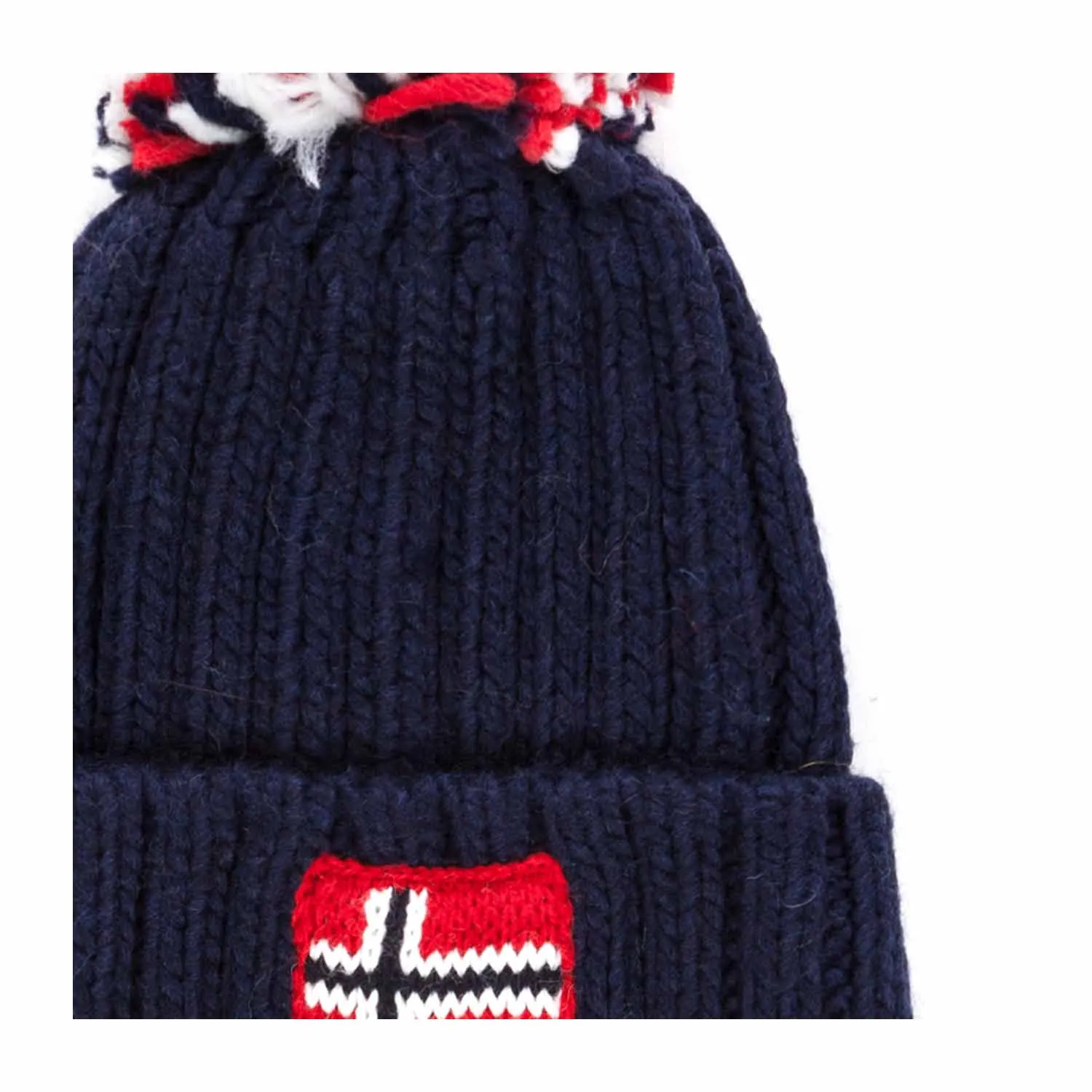 Cappellino Blu Con Pompon Unisex