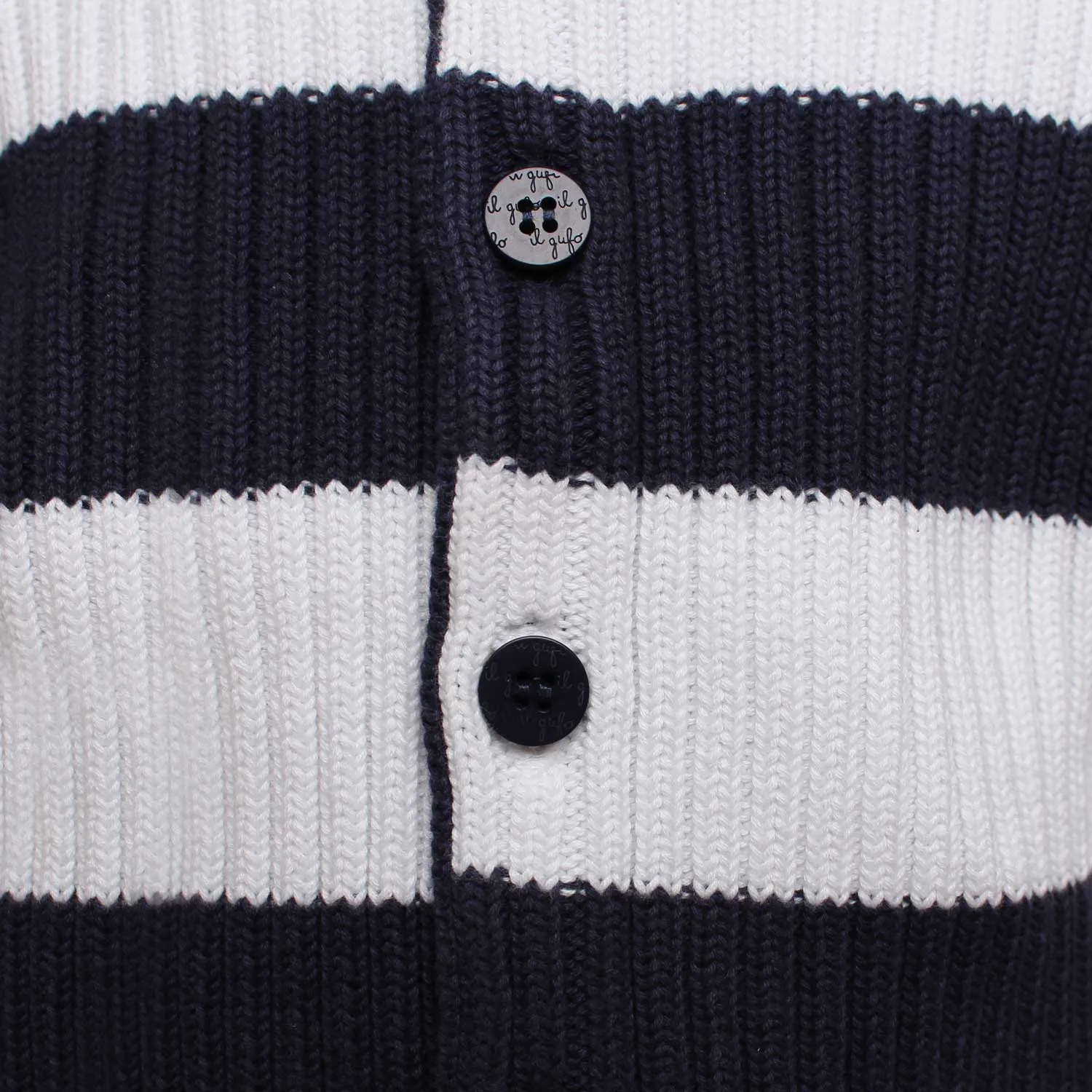 Cardigan Baby Bianco E Blu