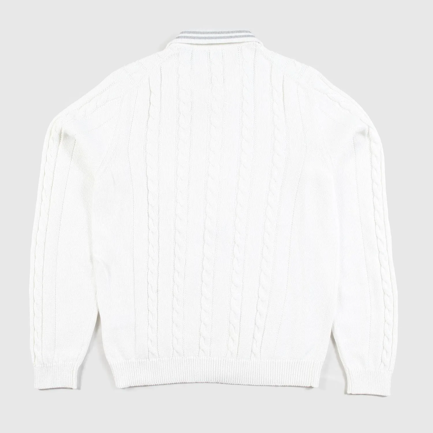 Cardigan Bianco Con Intreccio Ragazzo