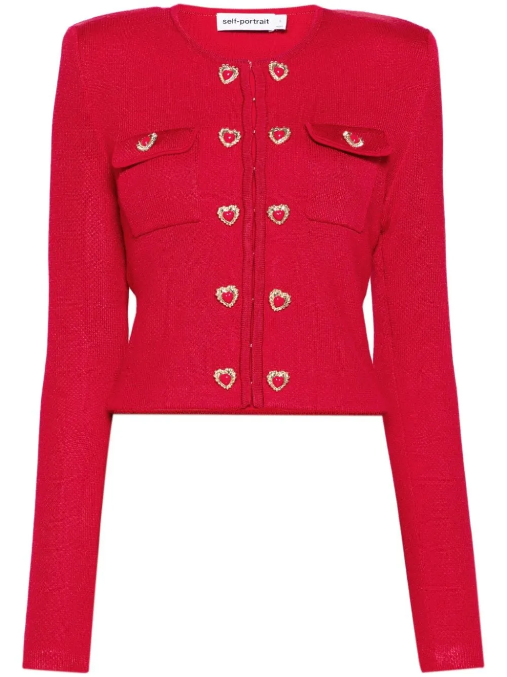 Cardigan con bottoni a cuore