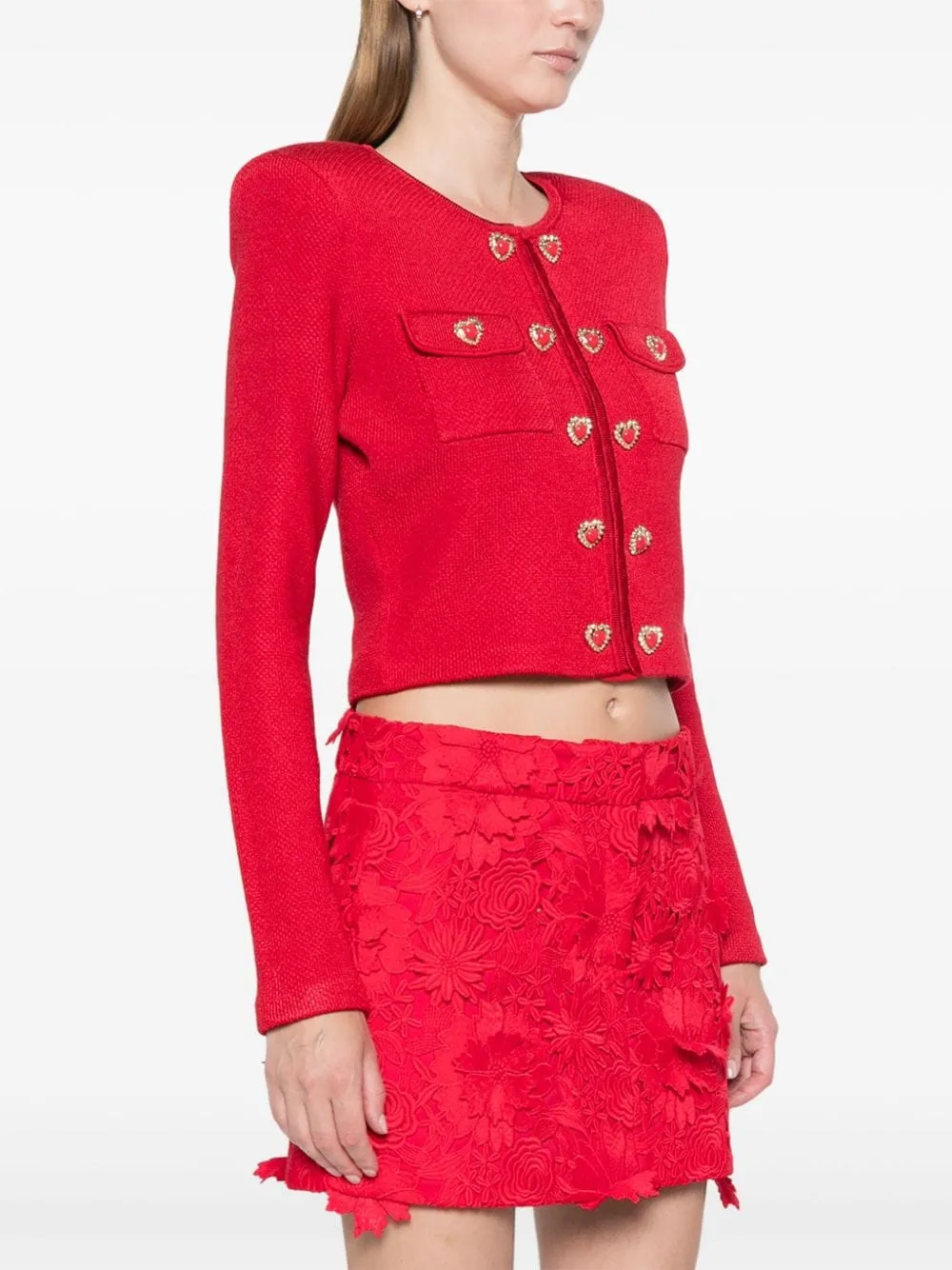 Cardigan con bottoni a cuore