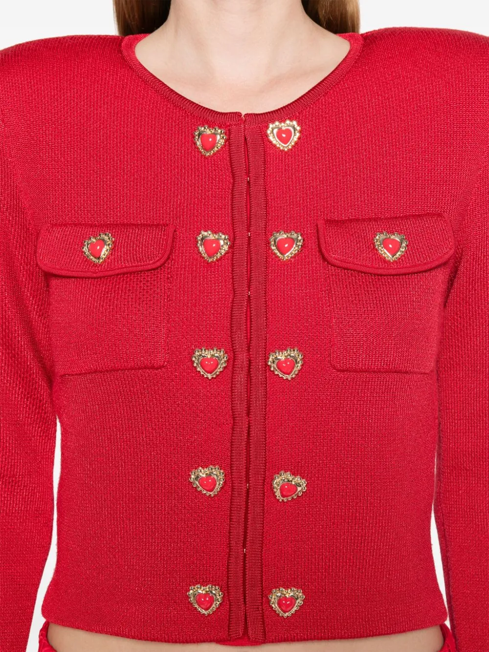 Cardigan con bottoni a cuore