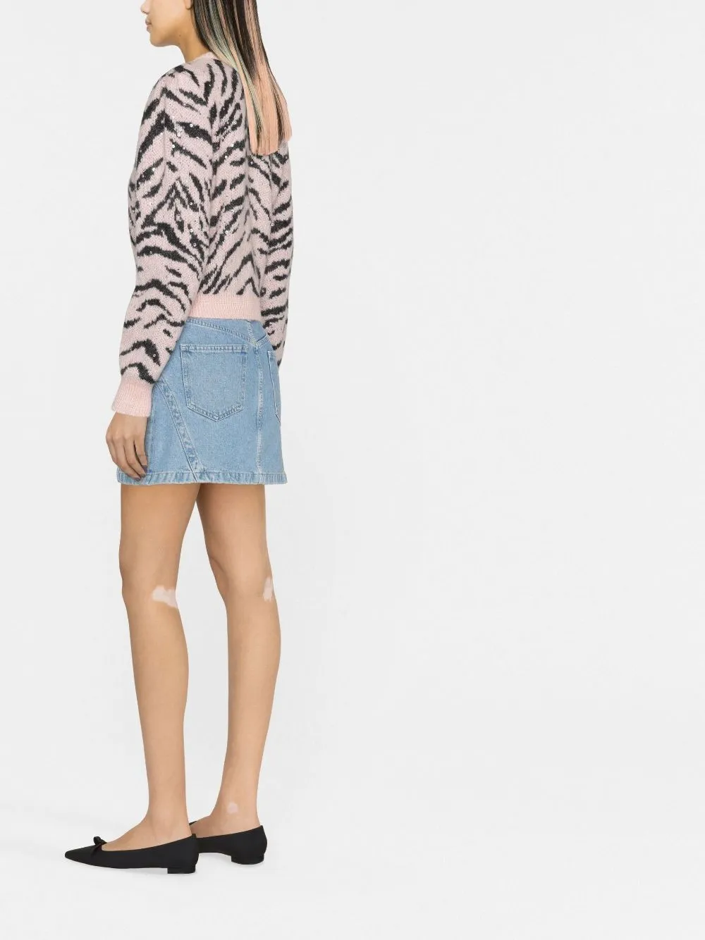 Cardigan con fantasia animalier-donna