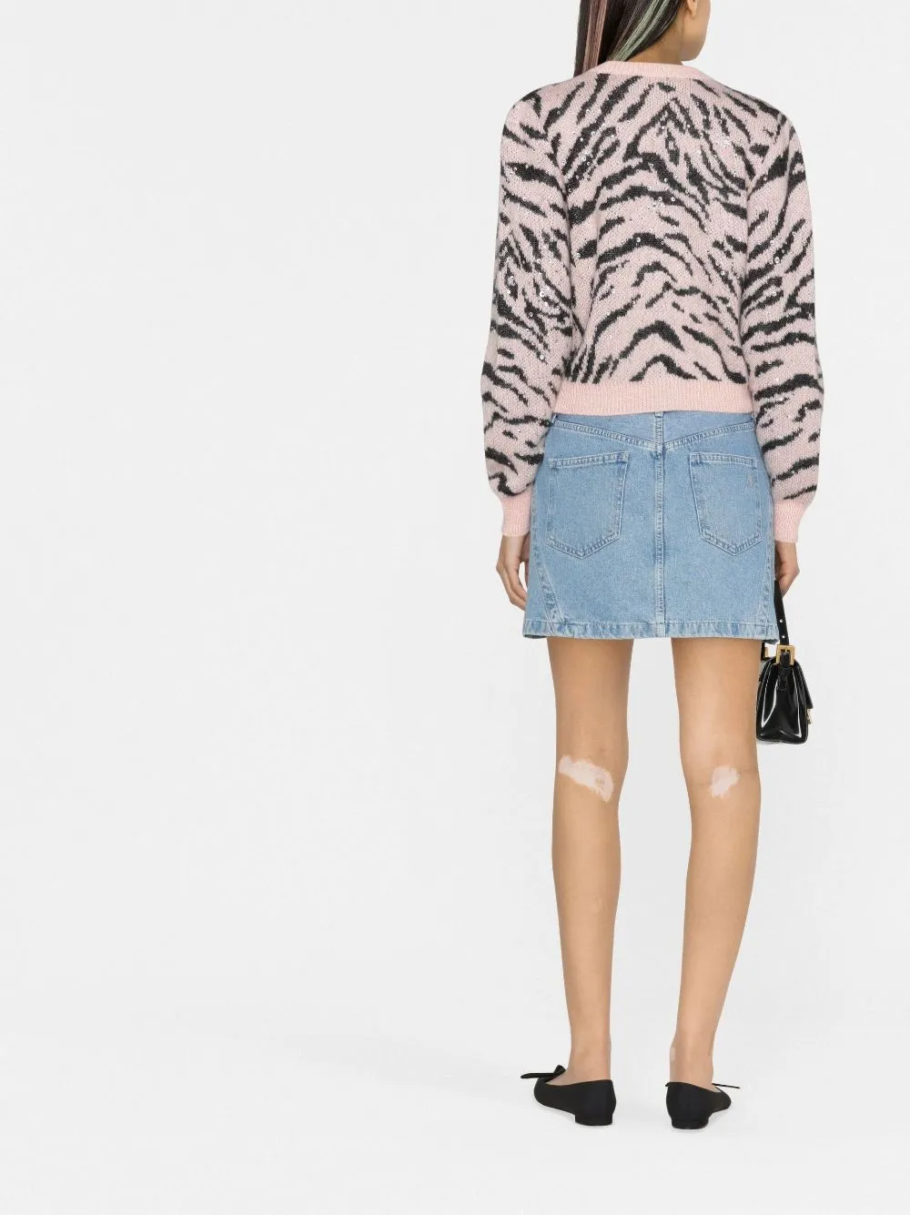 Cardigan con fantasia animalier-donna