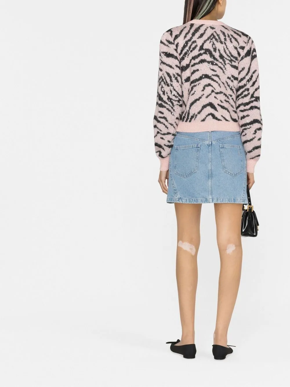 Cardigan con fantasia animalier-donna