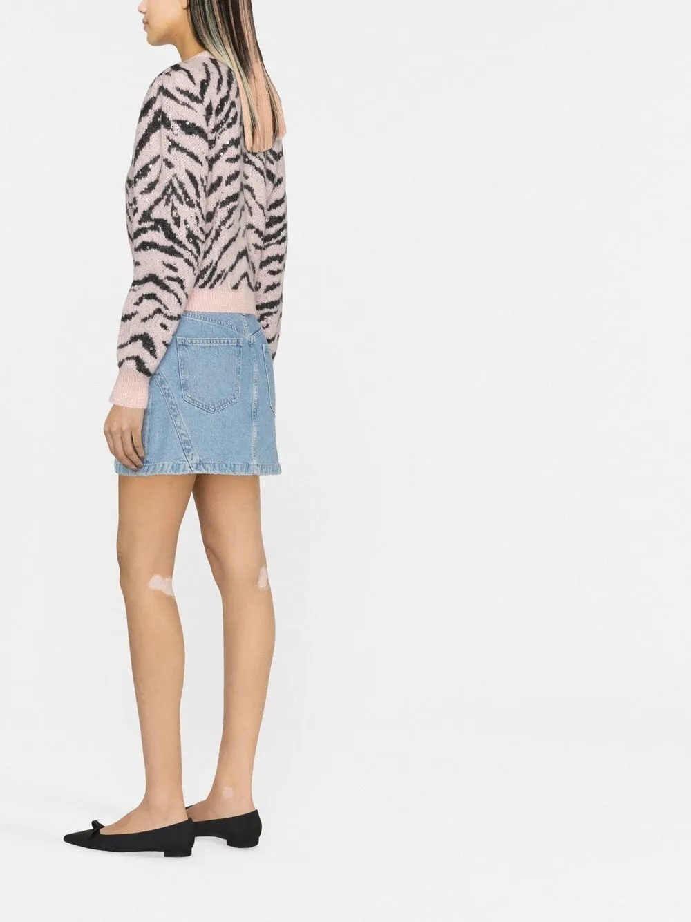 Cardigan con fantasia animalier-donna