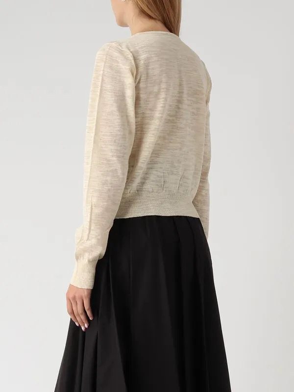 Cardigan donna Pinko in misto cotone Ecru'