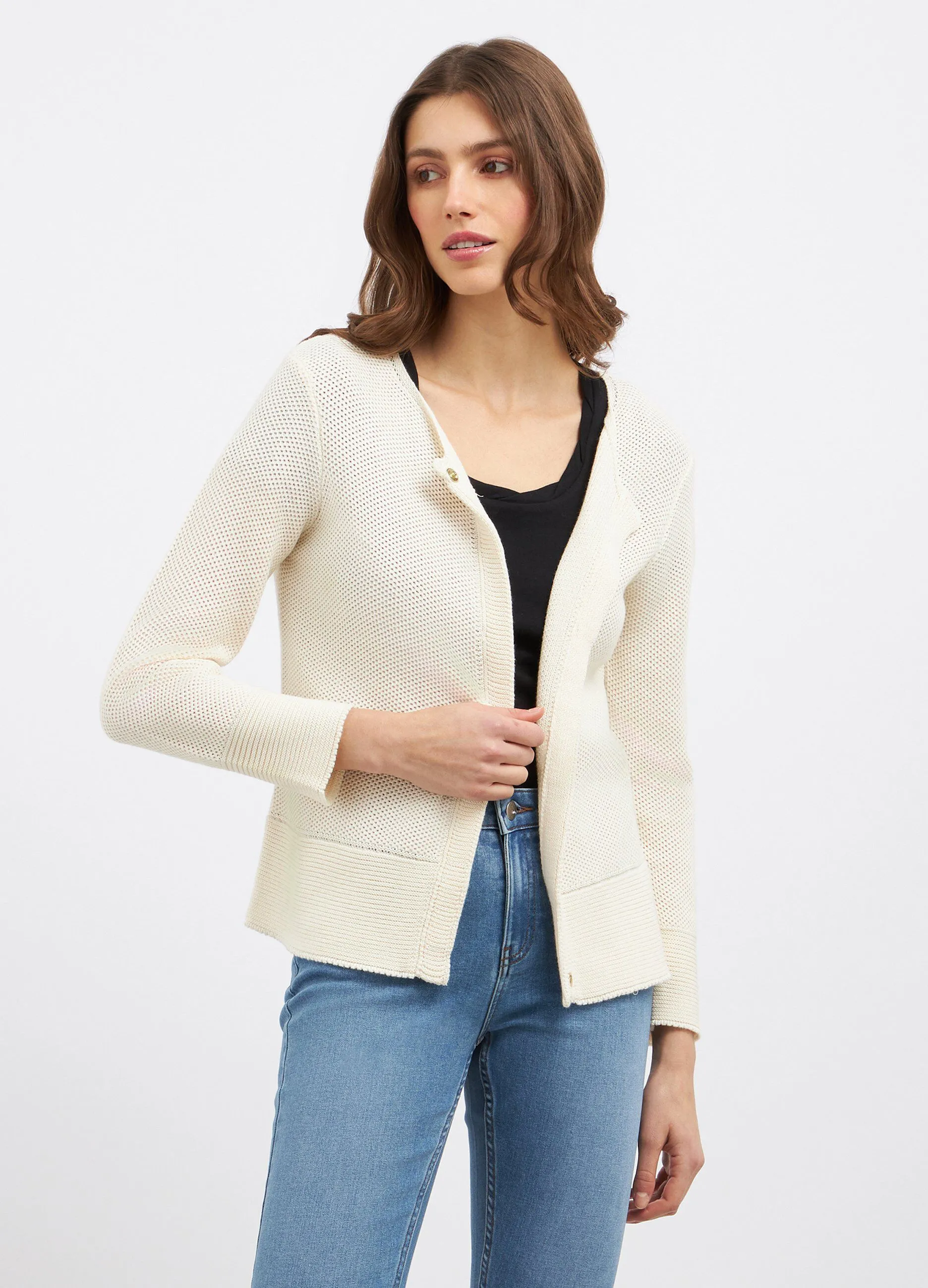 Cardigan in misto cotone donna