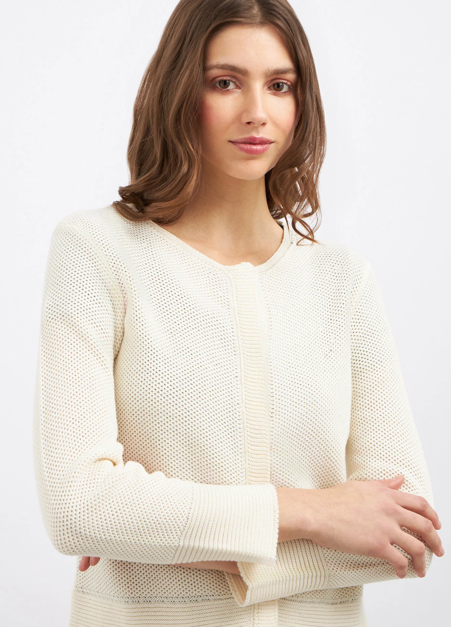 Cardigan in misto cotone donna