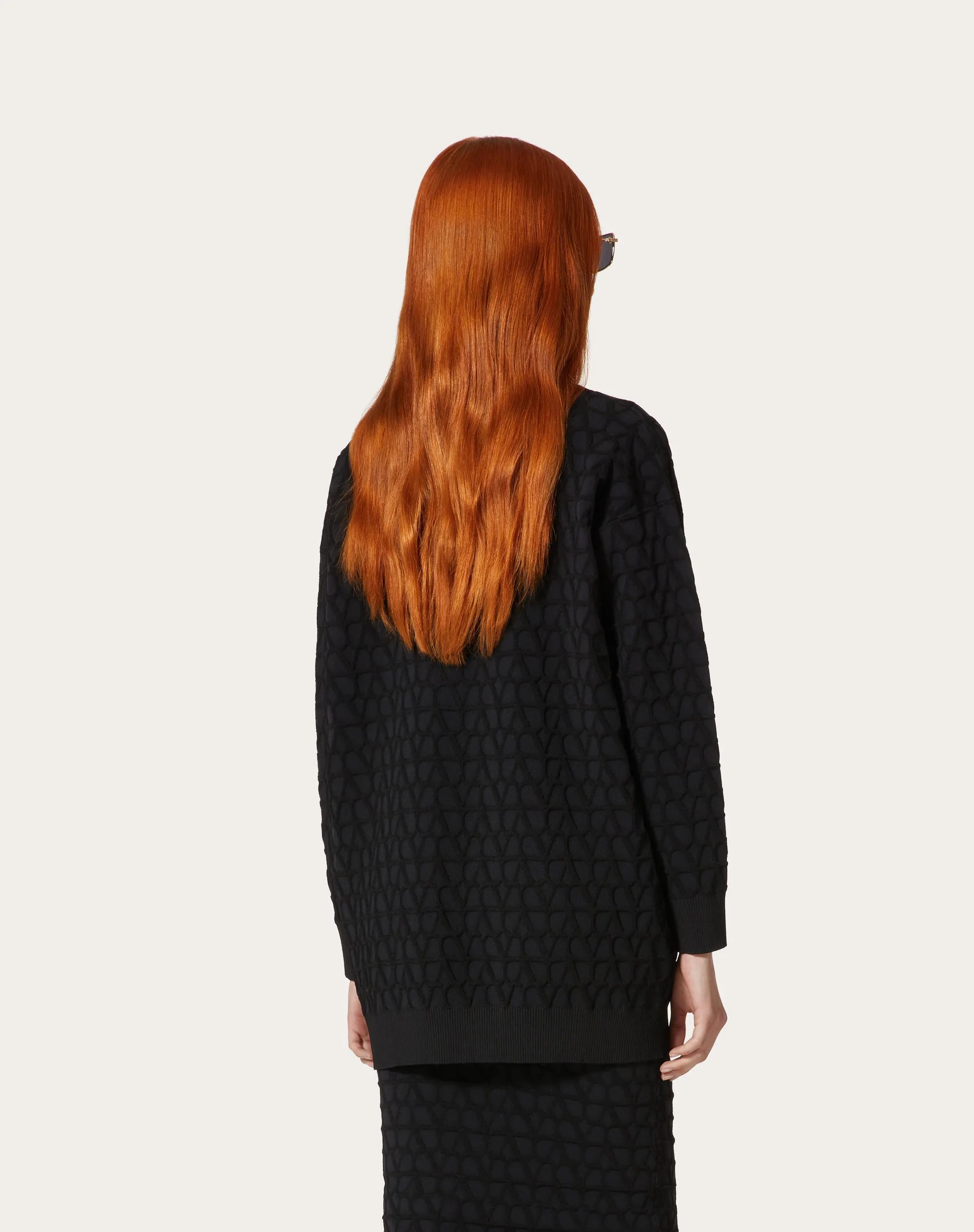 CARDIGAN IN STRETCHED VISCOSE TOILE ICONOGRAPHE