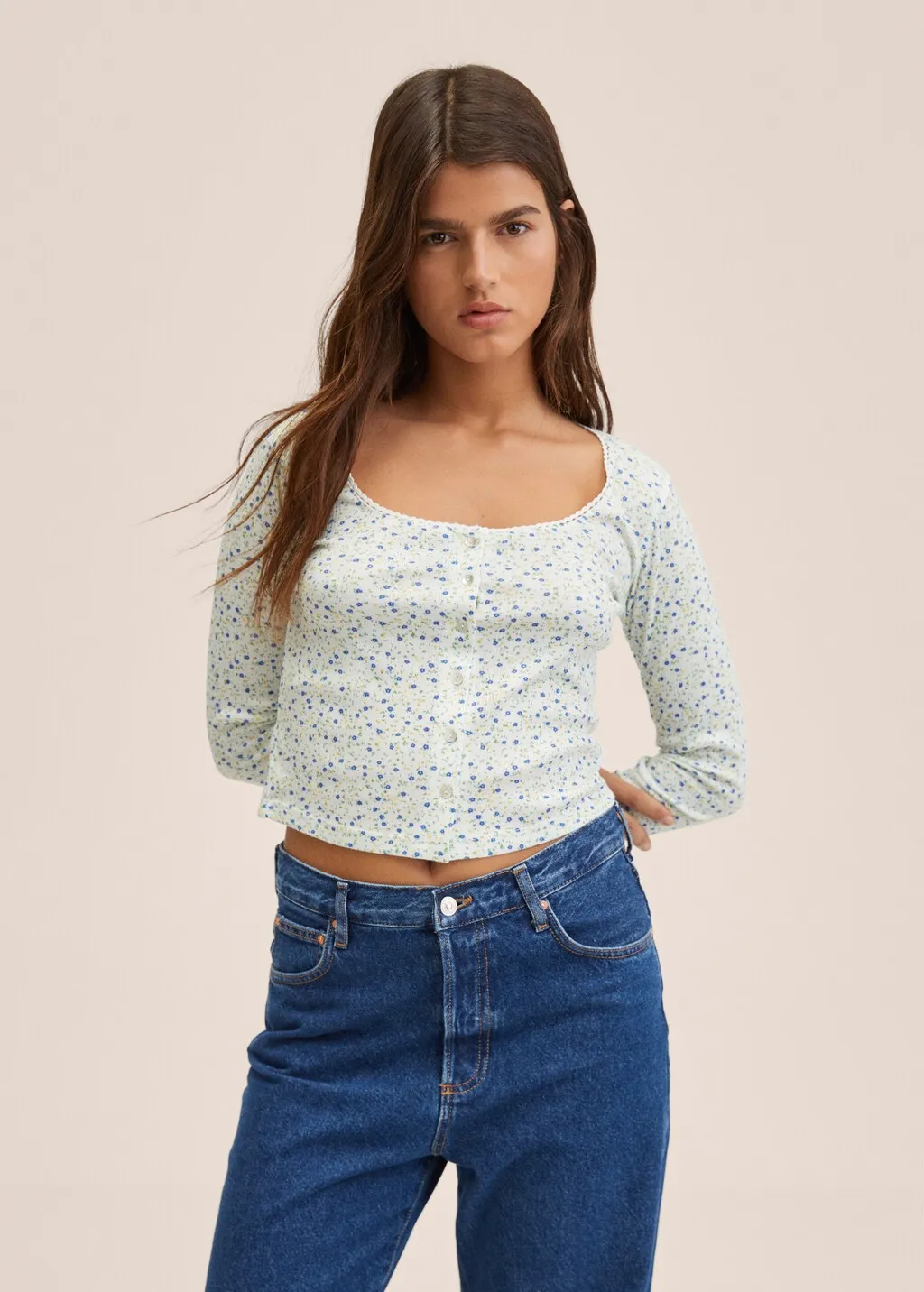 Cardigan stampa floreale