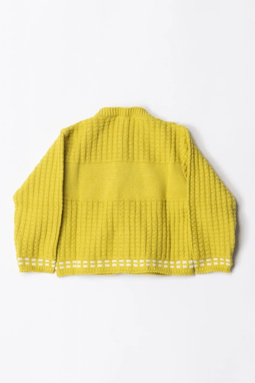 Cardigan Tricot con logo ricamato CEDAR/IVORY