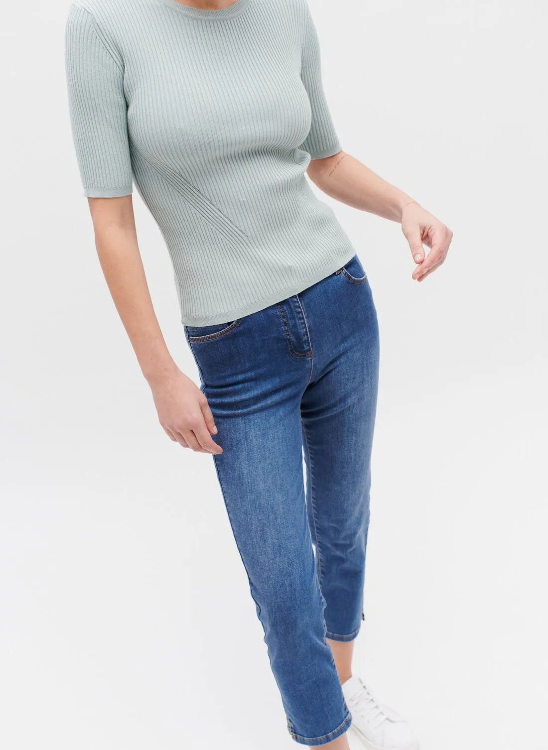  CAROLL   CALEBB - Jeans slim 7/8 in misto cotone | Blu