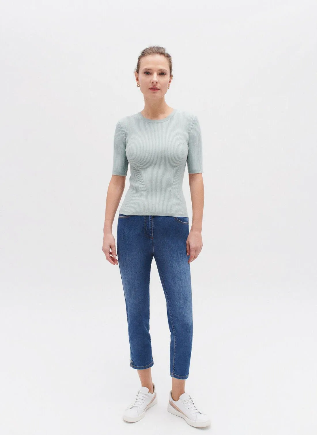  CAROLL   CALEBB - Jeans slim 7/8 in misto cotone | Blu
