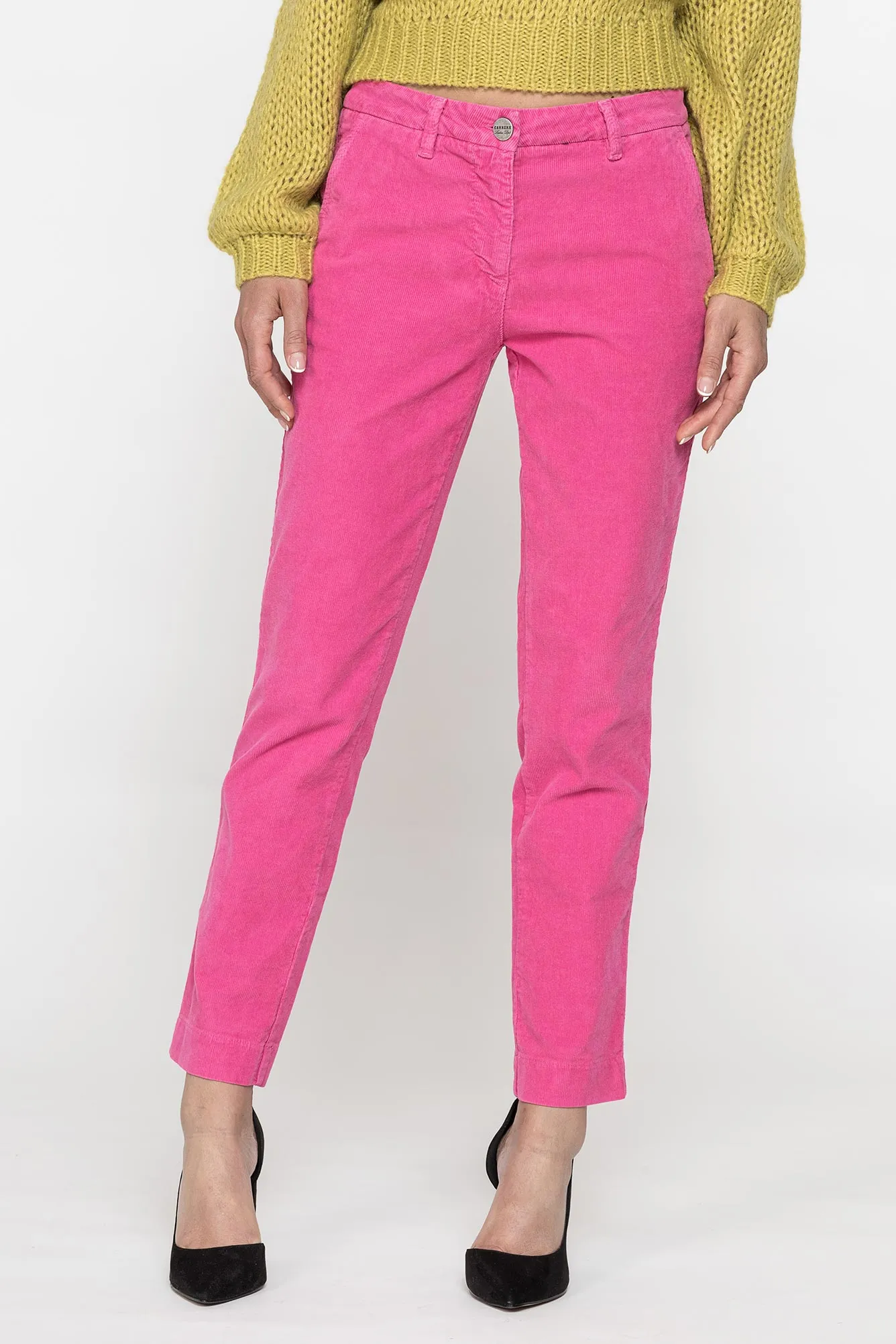 Carrera  ---------    ------------Pantalone chinos in velluto stretch - Ciclamino