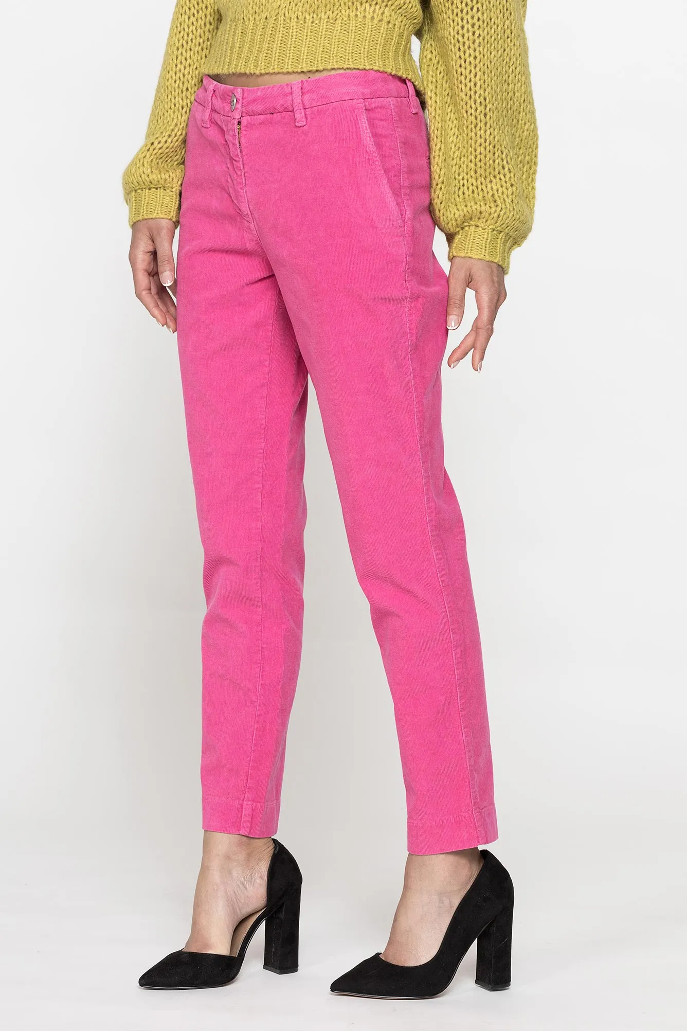 Carrera  ---------    ------------Pantalone chinos in velluto stretch - Ciclamino