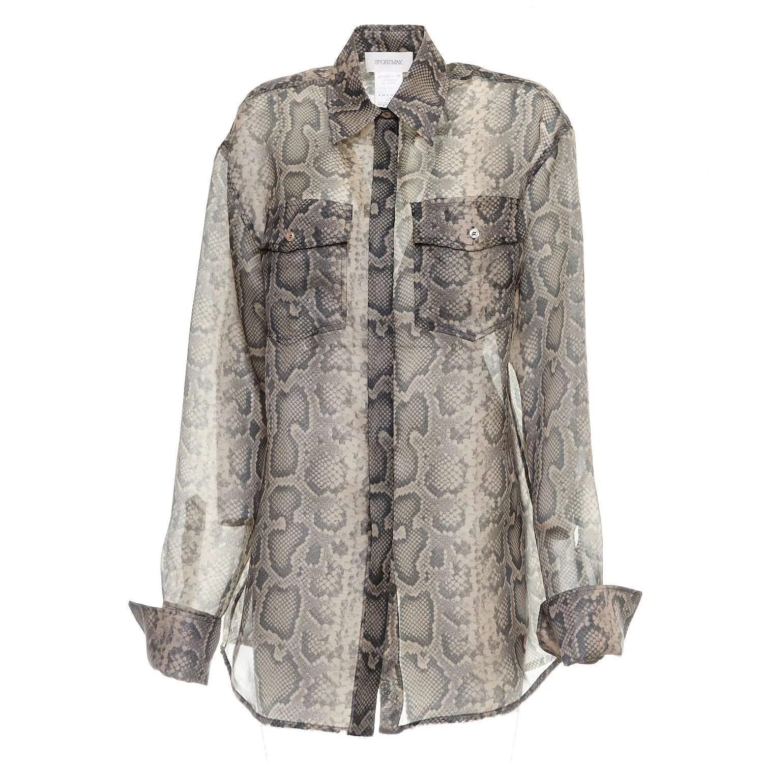 Casacca Canore Oversize Con Stampa Pitone