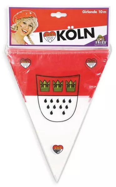 Catena per gagliardetto rosso e bianco di Colonia 10 m