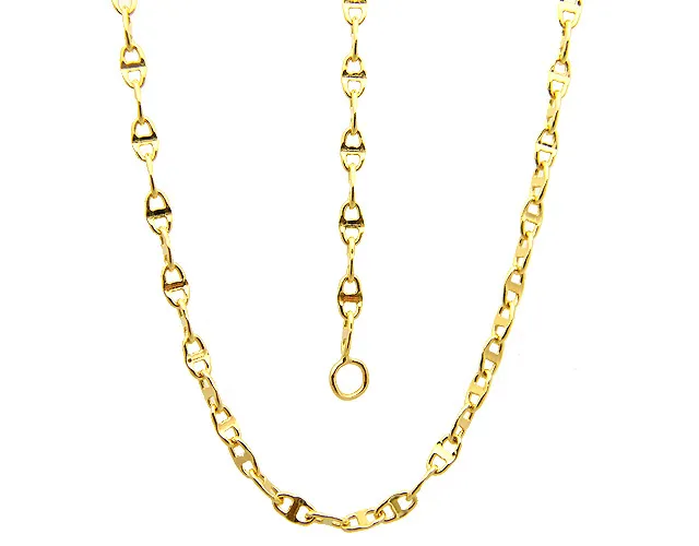Catenina a travertino 50 cm in oro giallo 18kt