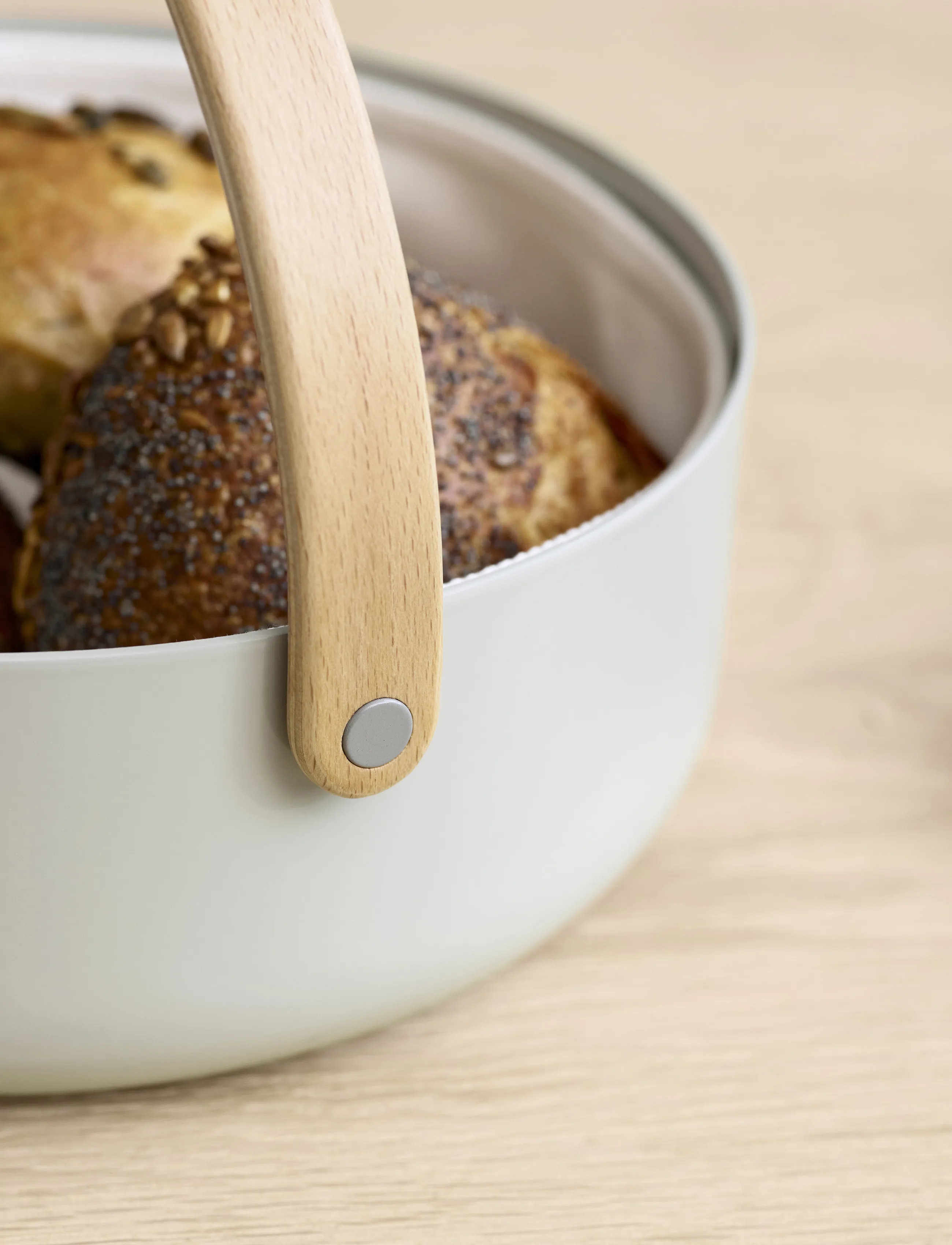Cestino per il pane Emma con manico Ø23 cm.jn{font-size:18px}Grigio-libro