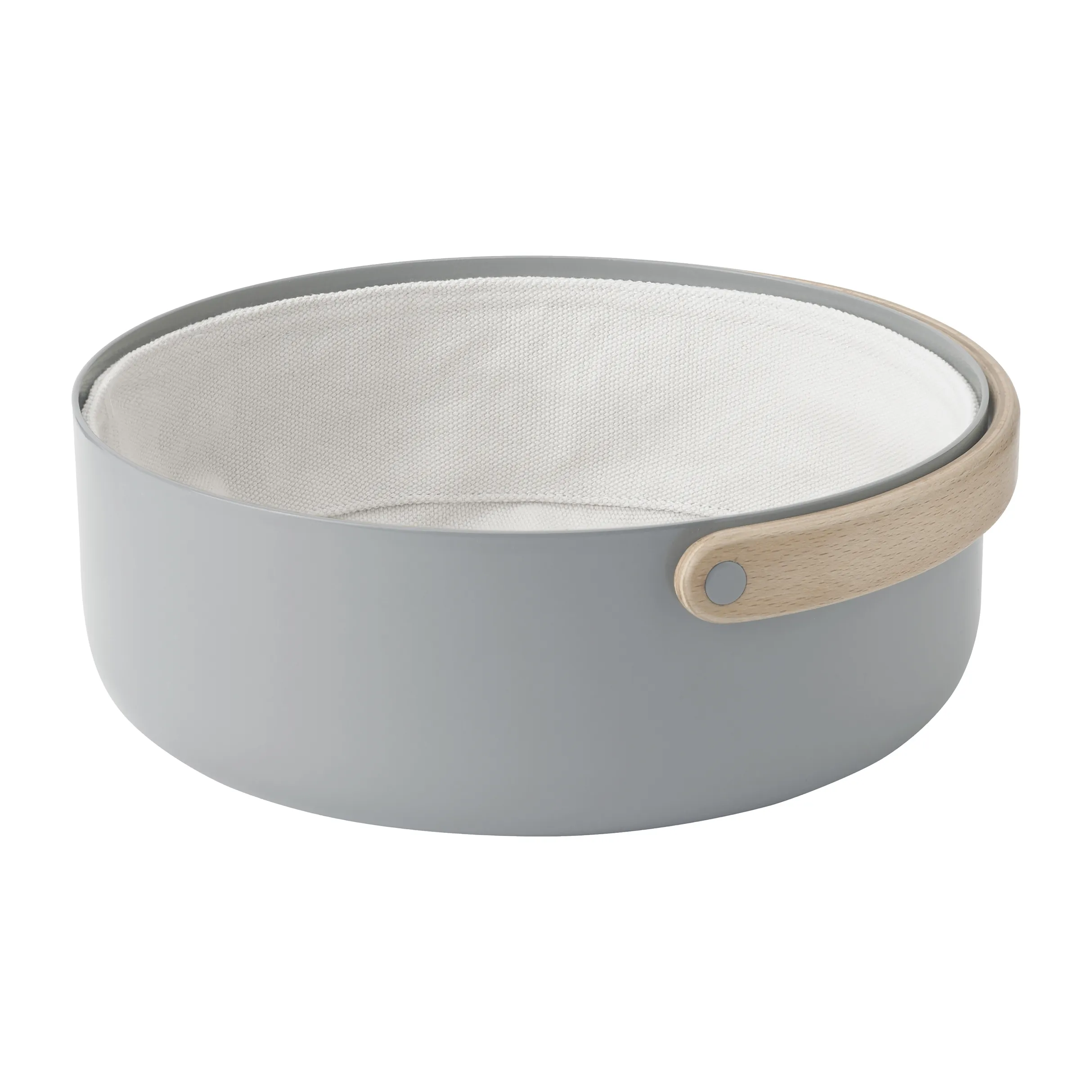 Cestino per il pane Emma con manico Ø23 cm.jn{font-size:18px}Grigio-libro