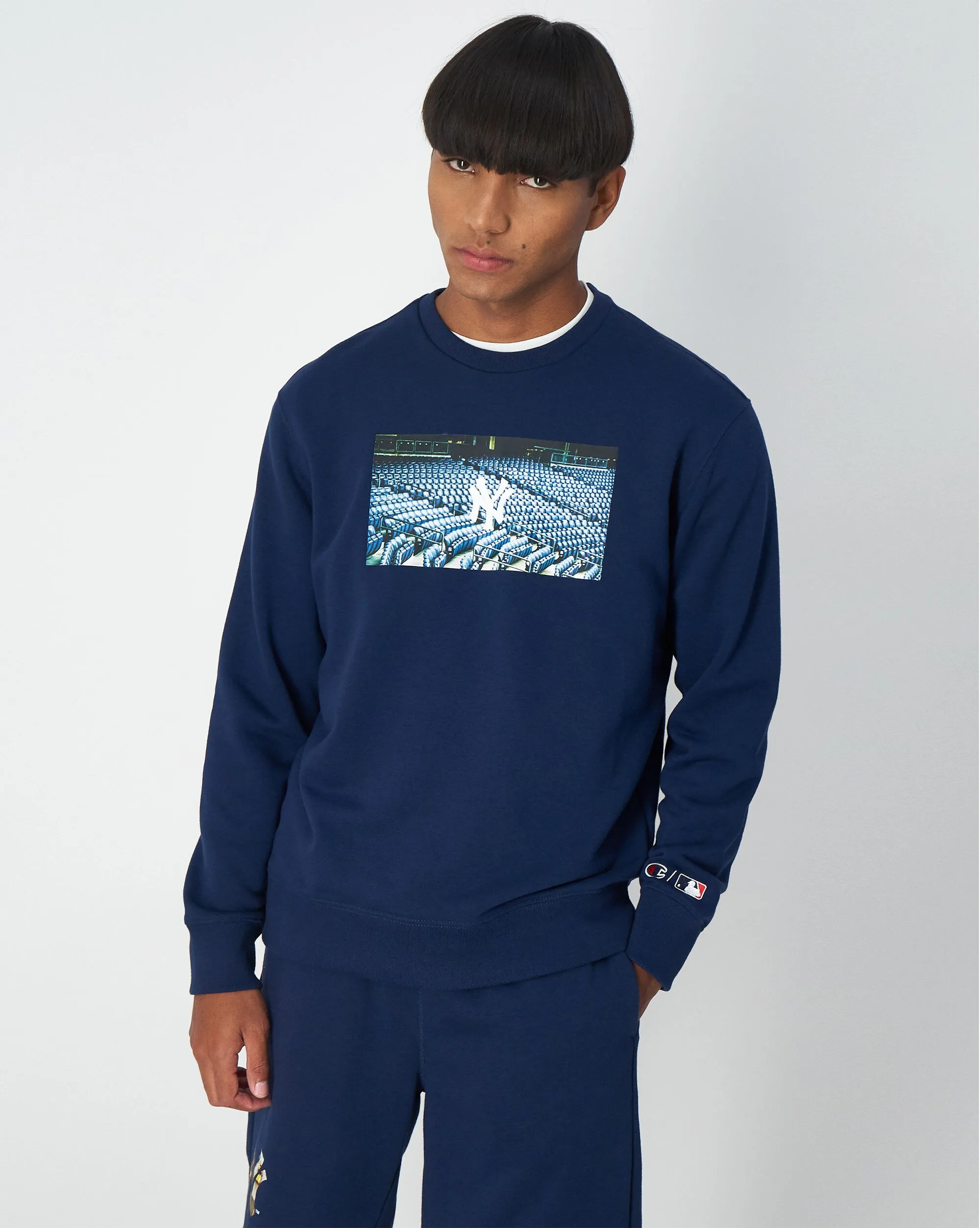 Champion Felpa Pesante MLB Blu Uomo
