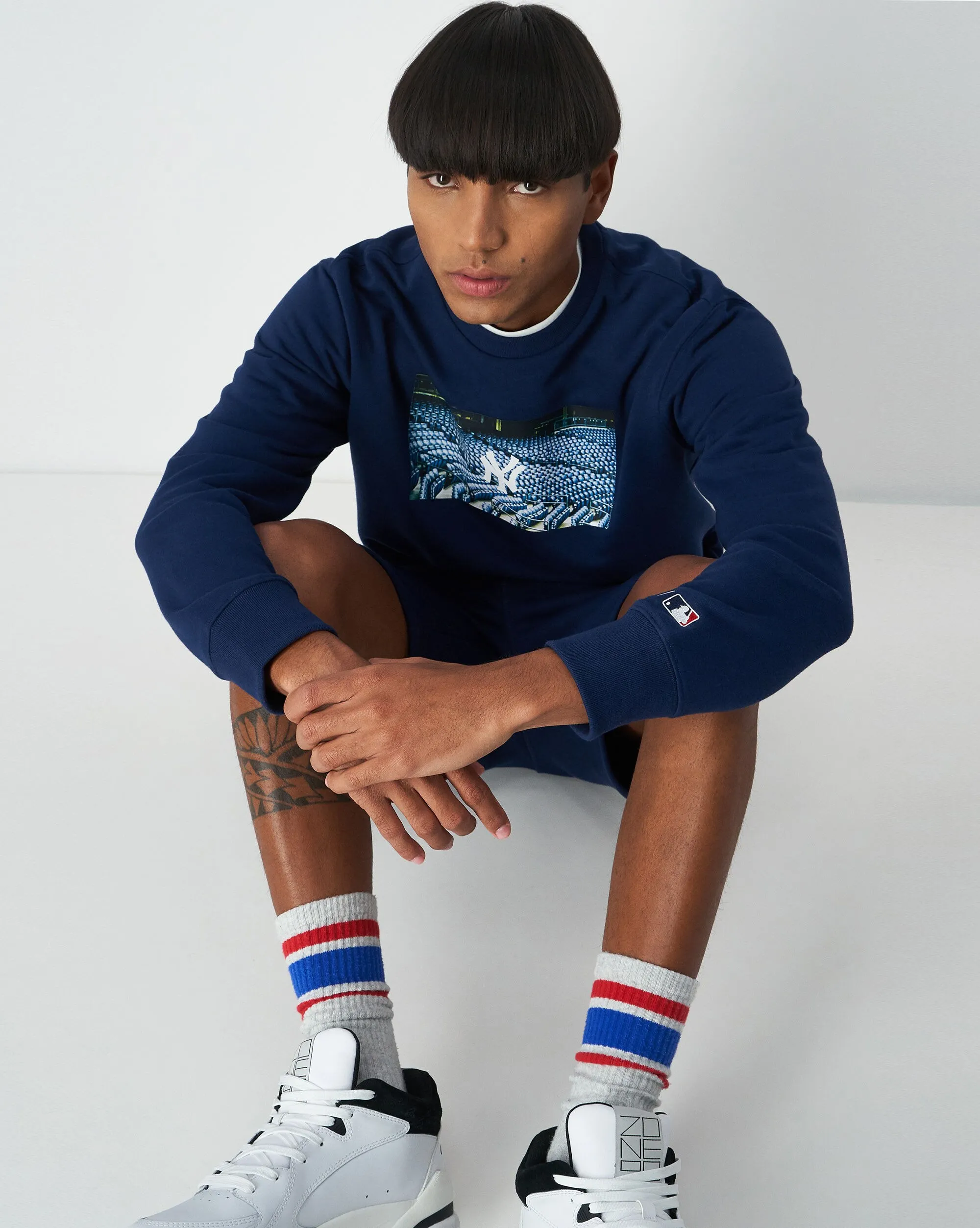 Champion Felpa Pesante MLB Blu Uomo