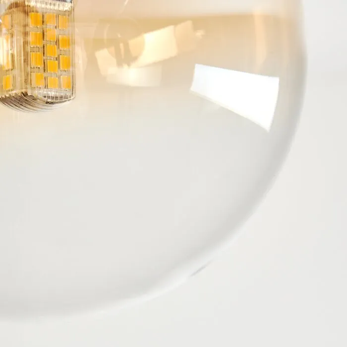 Chehalis Plafoniera, Lampada a sfera Ambrato, Chiaro, 5-Luci