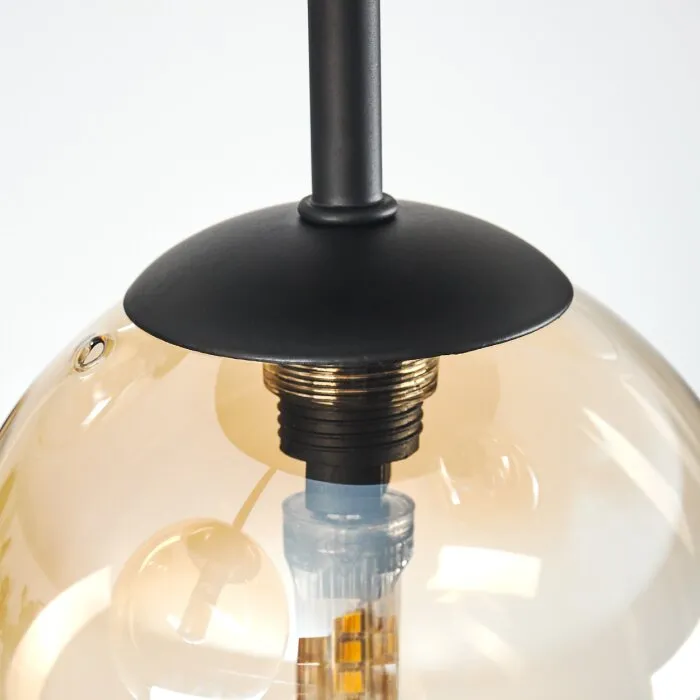 Chehalis Plafoniera, Lampada a sfera Ambrato, Chiaro, 5-Luci