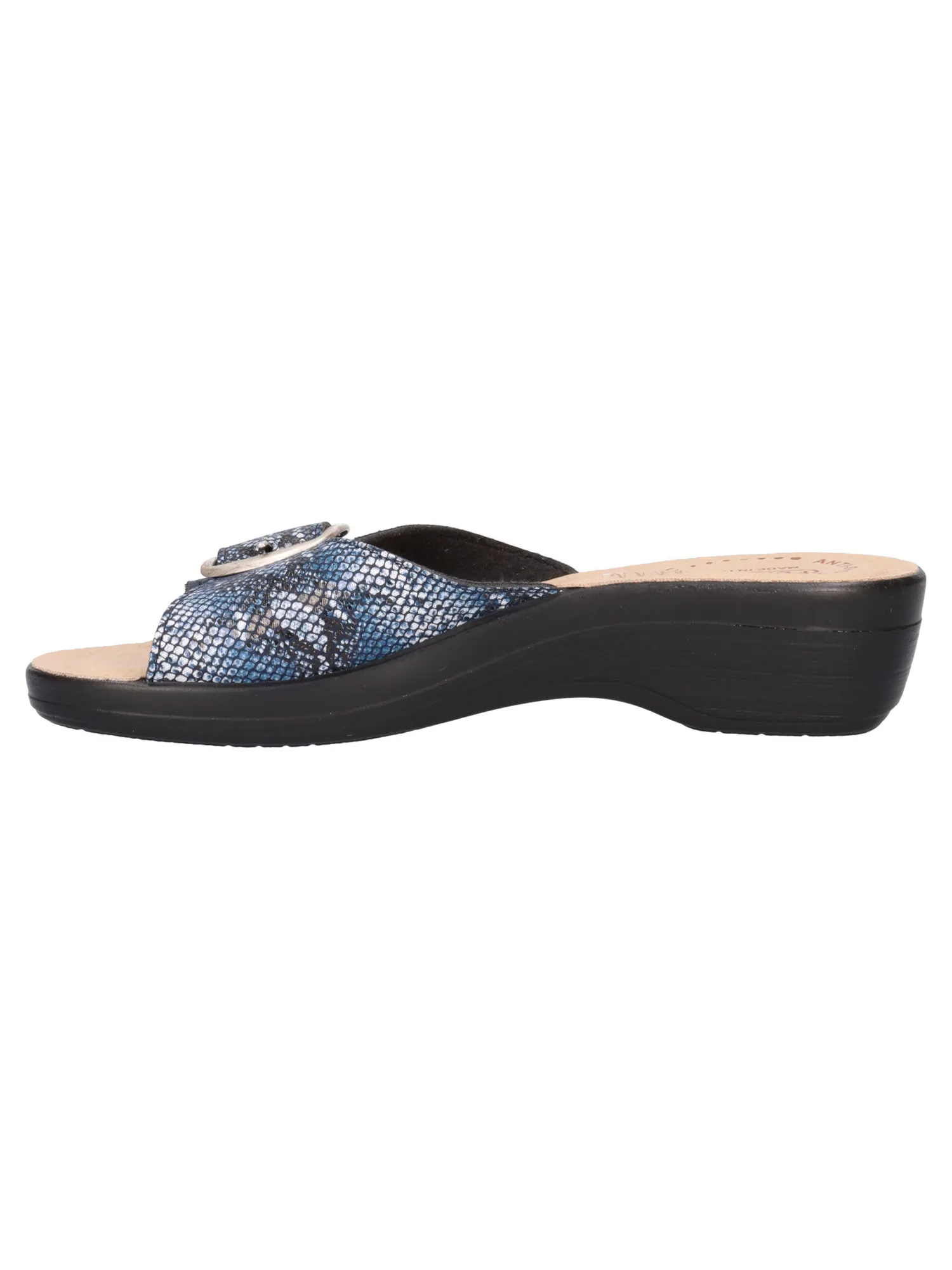 Ciabatta con zeppa bassa Fly Flot da donna blu