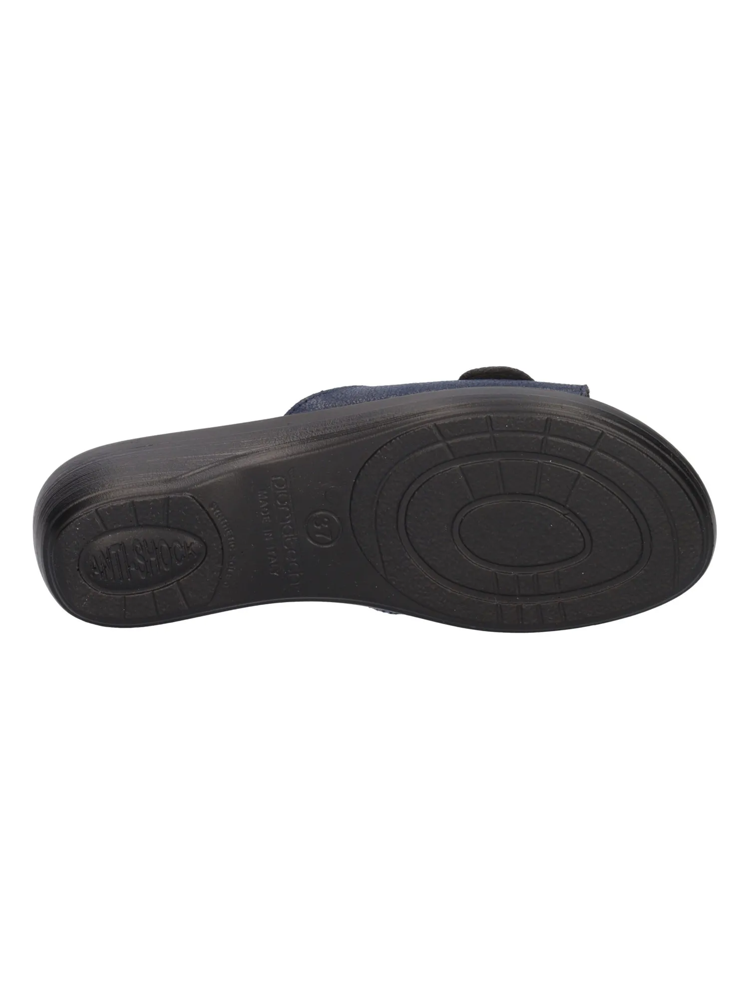 Ciabatta con zeppa bassa Fly Flot da donna blu