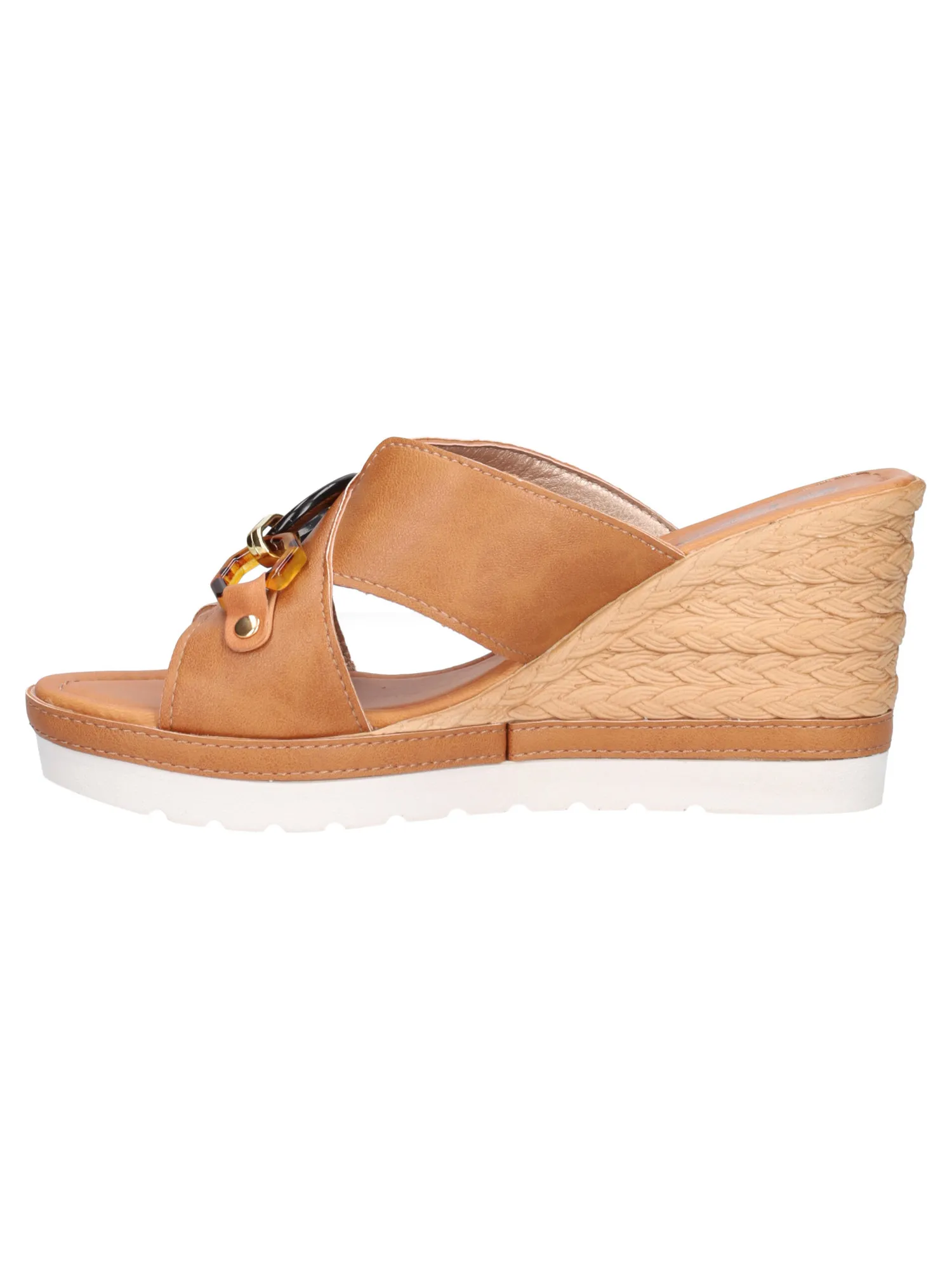Ciabatta con zeppa Inblu da donna cuoio