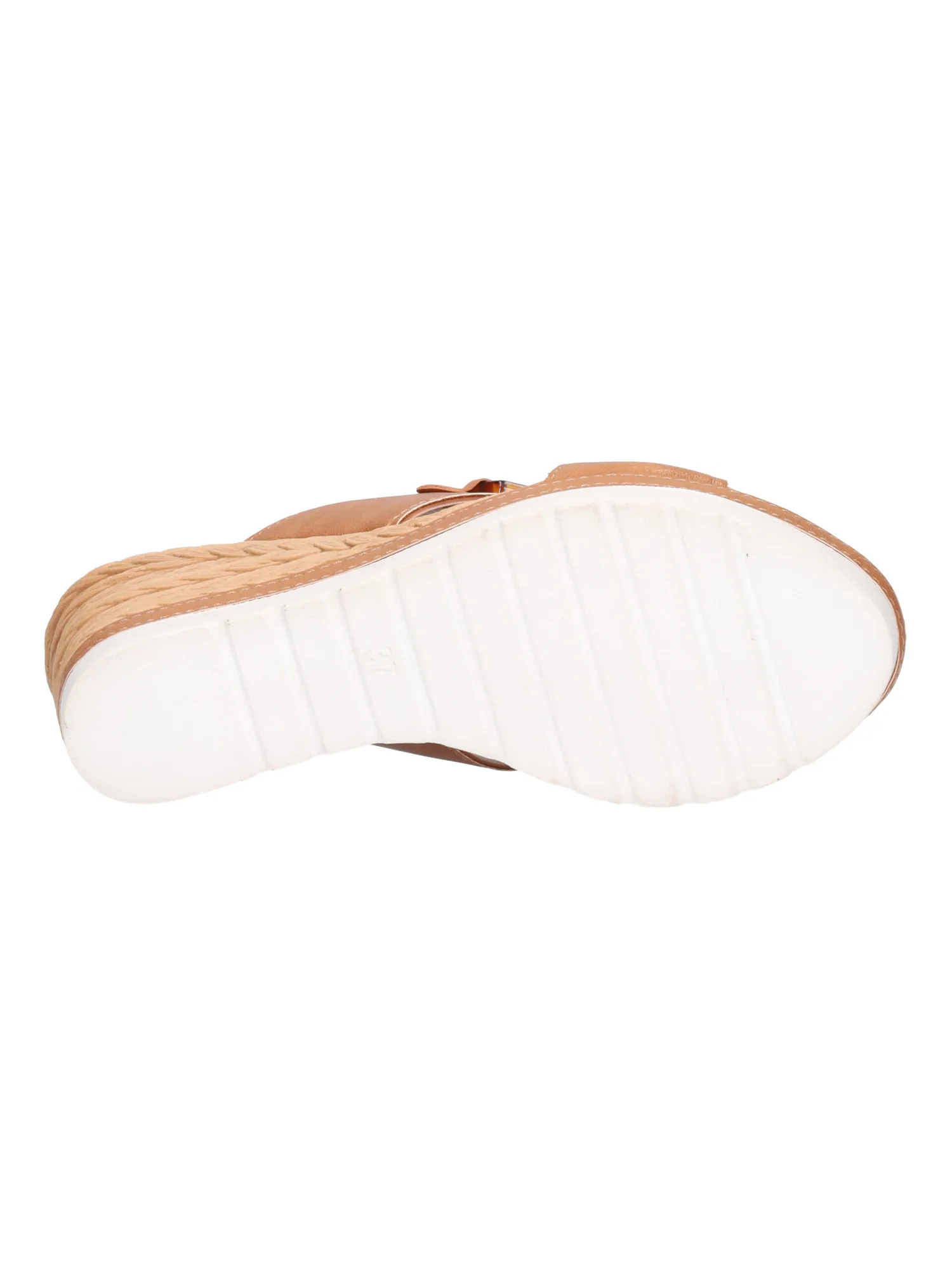 Ciabatta con zeppa Inblu da donna cuoio