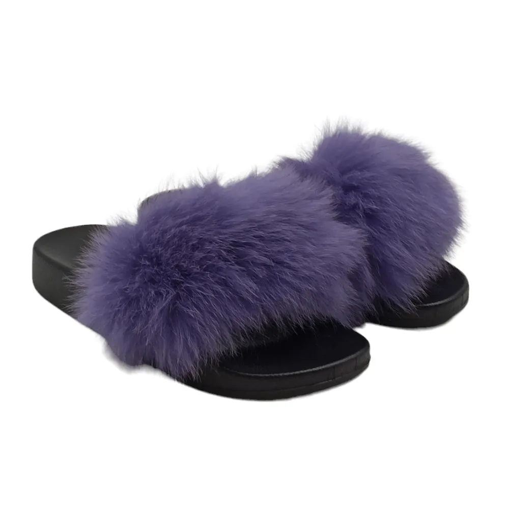 Ciabatta donna con pelo 8080 PURPLE