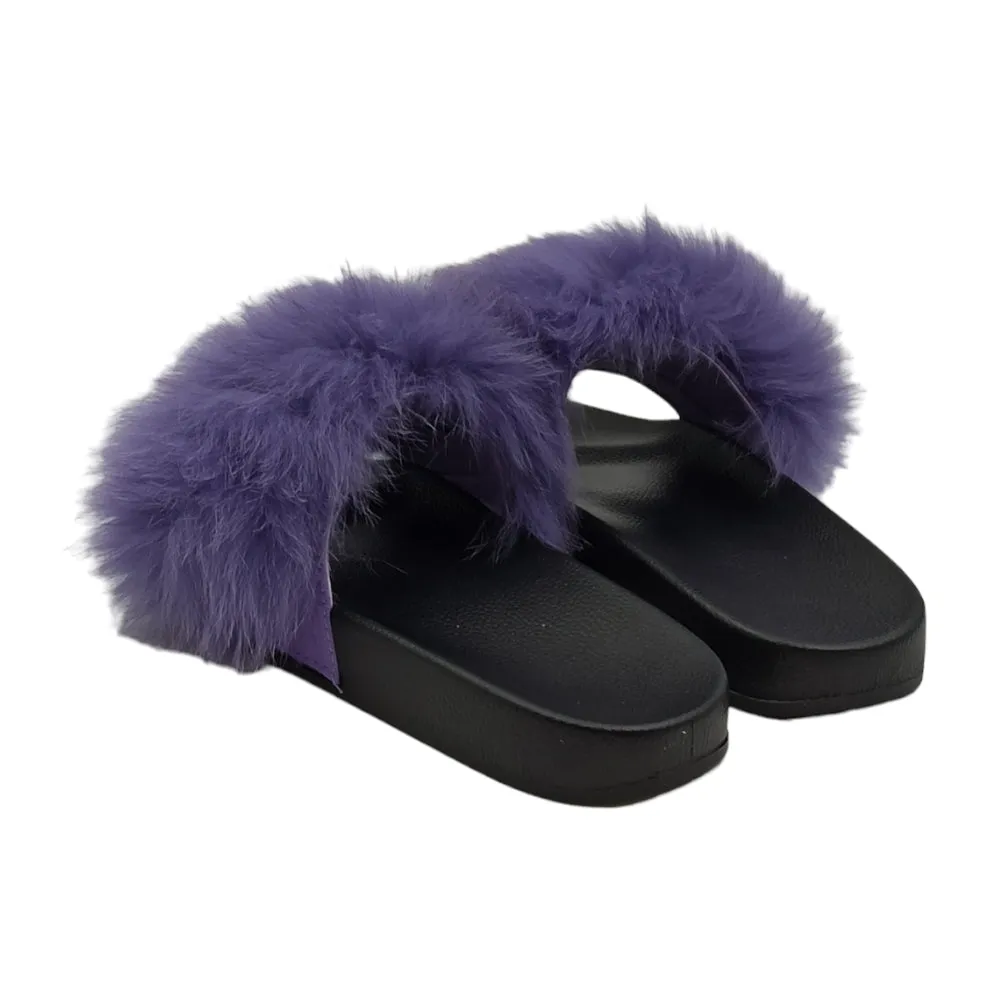 Ciabatta donna con pelo 8080 PURPLE
