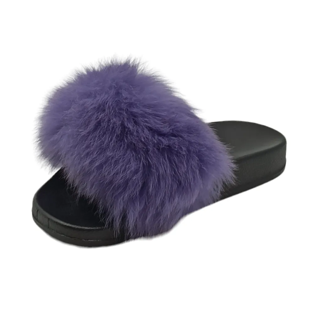 Ciabatta donna con pelo 8080 PURPLE